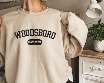 Woodsboro sweatshirt, Scream sweatshirt, Scream movie, horror movie, Horror movie fan, gift