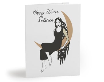 Winter Solstice card, Holiday card, Witch card, Witchy card, Winter Solstice Holiday card, Christmas card, Yule Tide Card