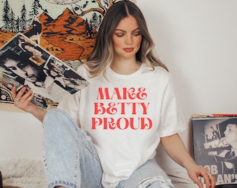 Maglietta bianca di Betty, fan di Betty White. Maglietta Golden Girls. Regalo per fan di Golden Girls. Maglietta Golden Girls, Stay Golden, Sitcom TV anni '80, Rose