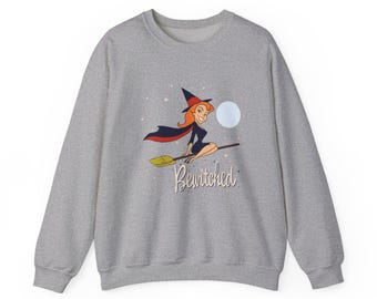 Bewitched sweatshirt, Halloween sweatshirt, Halloween dog owner sweatshirt, Dog mom sweatshirt
