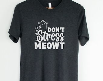 T-shirt chat, chemise chaton, chemise pour amoureux des chats. Cadeau pour amoureux des chats. T-shirt chat, cadeau maman chat
