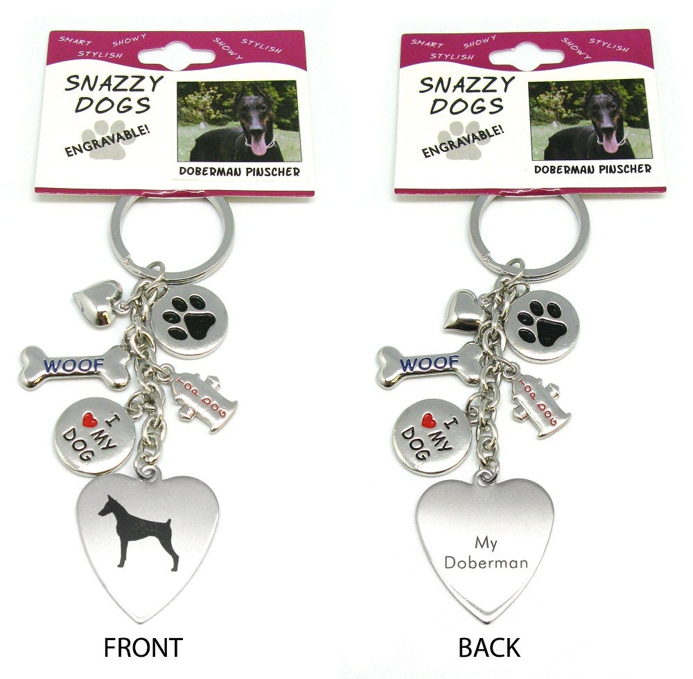Dog Keychain Laser Engraved Stainless Steel Dog Key Ring Etsy UK
