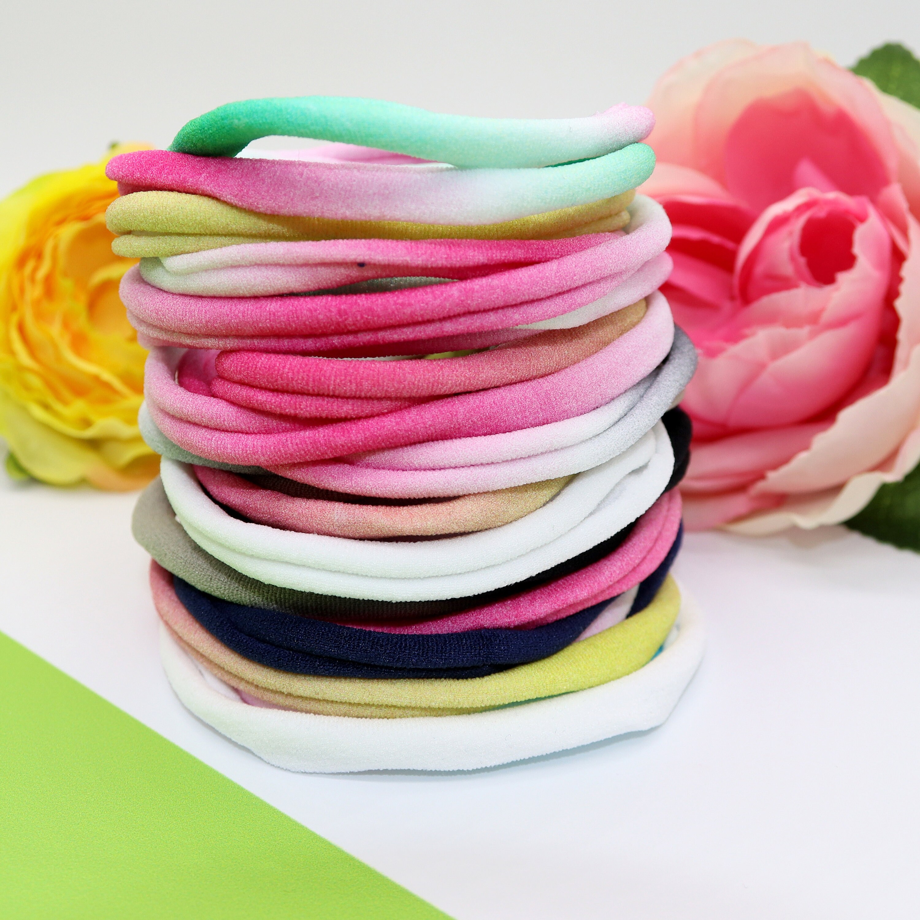 24 PCS Soft Stretchy Hair Ties for Masks Elastic Hair Bands Etsy