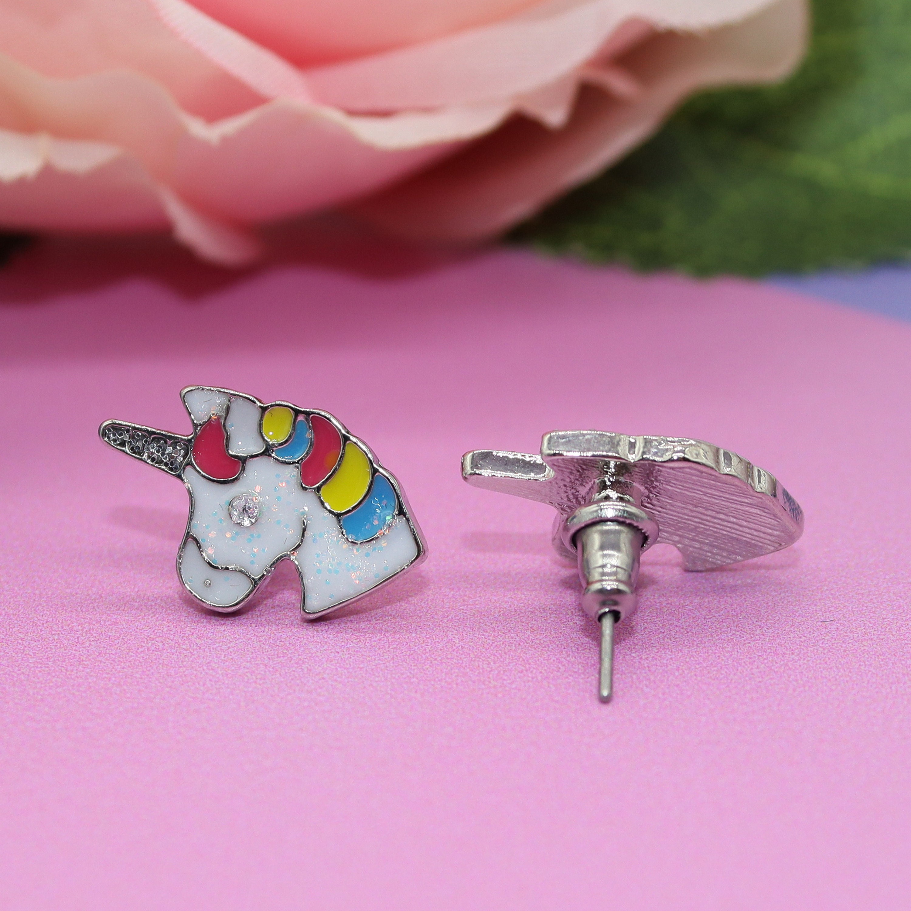 3 PCS Unicorn Earrings for Girls Hypoallergenic Stud | Etsy