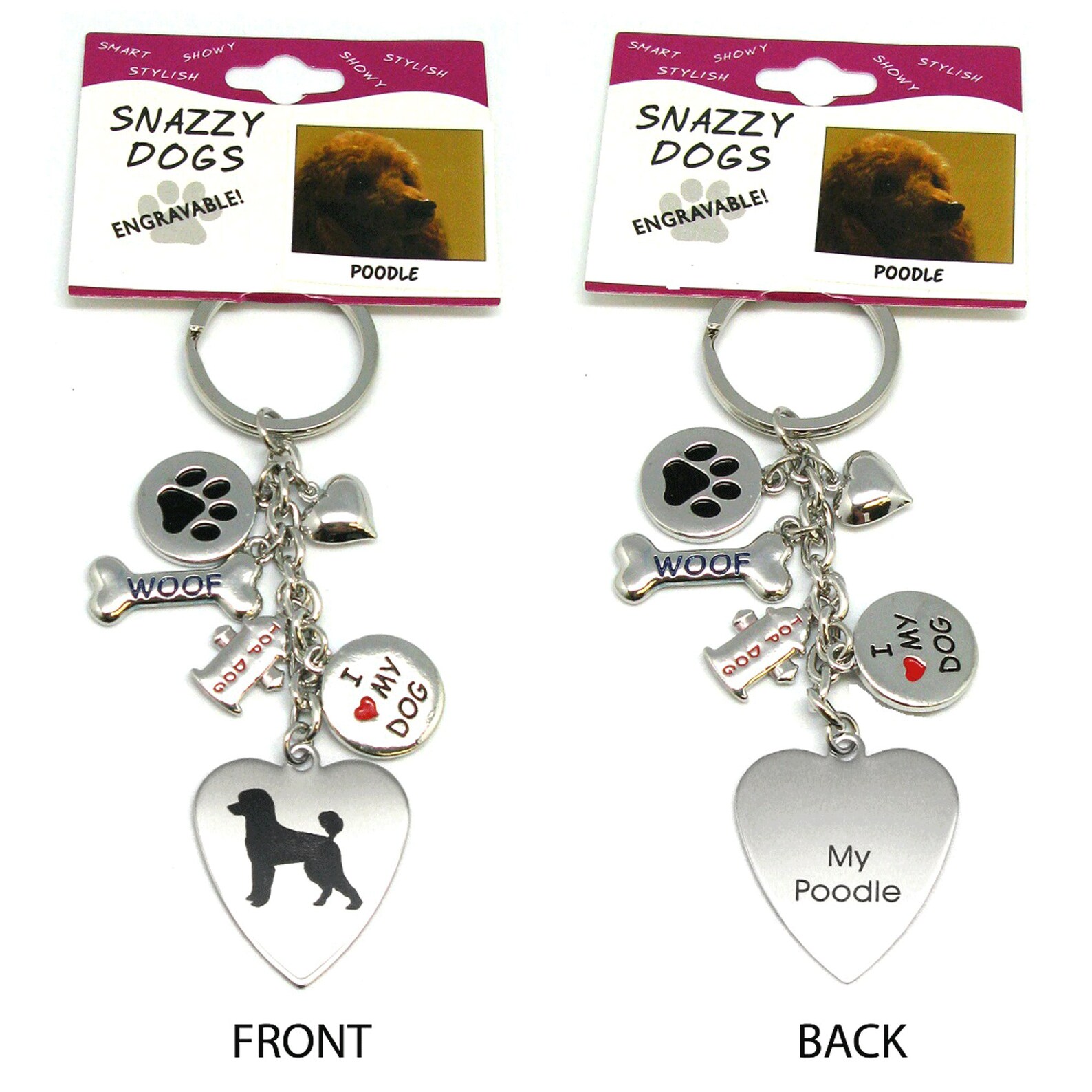 Dog Keychain Laser Engraved Stainless Steel Dog Key Ring Etsy