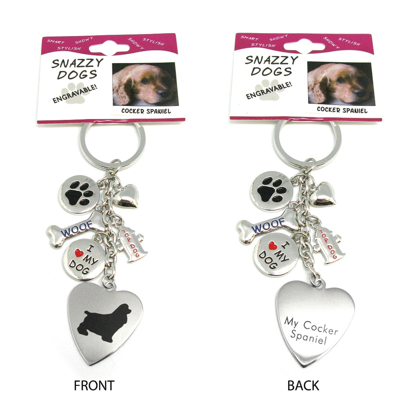 Dog Keychain Laser Engraved Stainless Steel Dog Key Ring Etsy UK