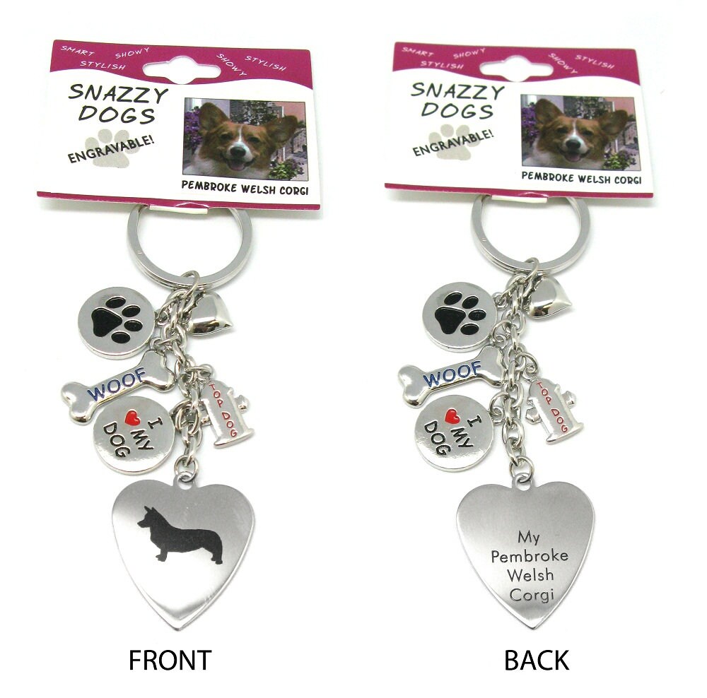 Dog Keychain Laser Engraved Stainless Steel Dog Key Ring Etsy UK