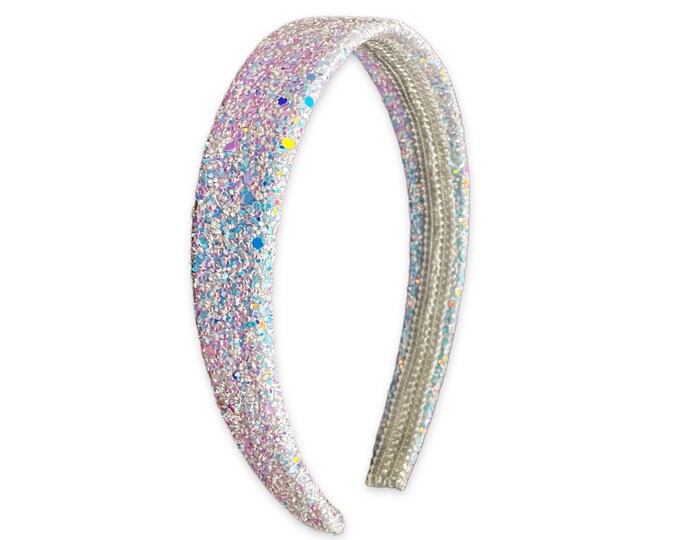Glitter Headband for Girls, Bling Hair Bands for Little Girl Hair Accessories, Sparkly Wide