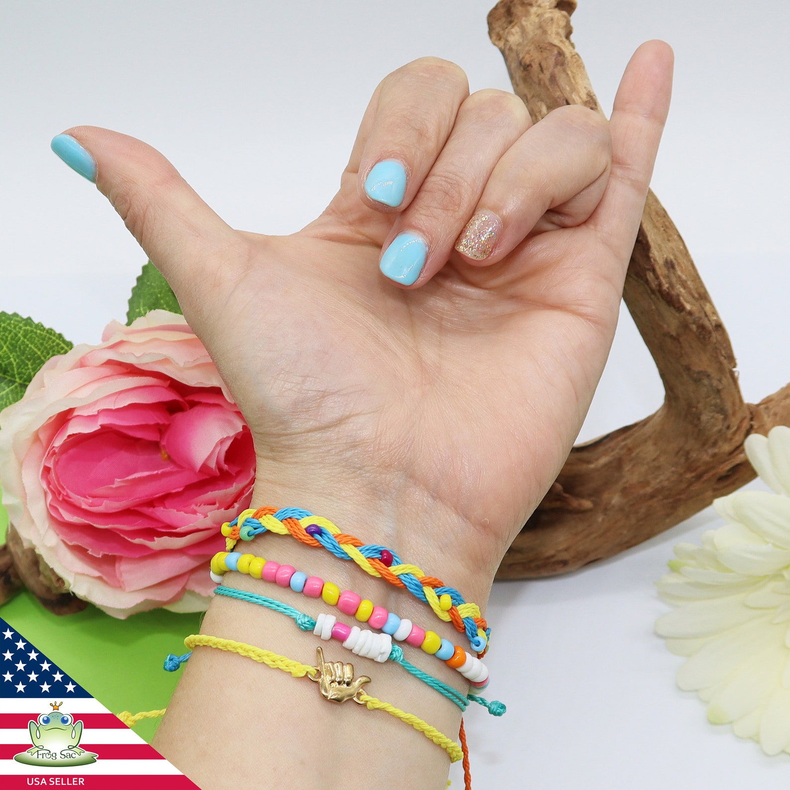 12 PCS VSCO Bracelets for Teen Girls Hand Symbol String Etsy