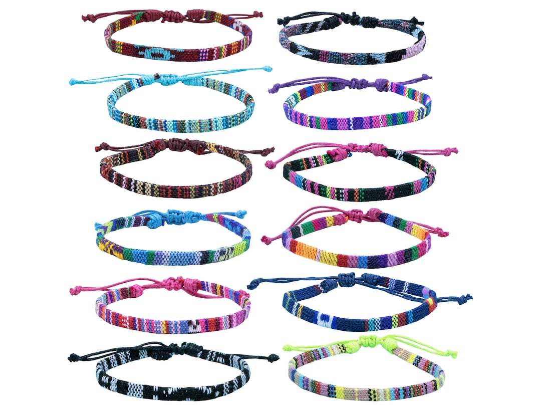 12 VSCO Bracelets for Teen Girls, VISCO Girl Braided Friendship