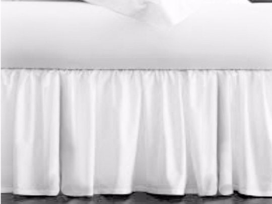 36" Drop Bed Skirt - Covers the Entire Long Side: Gently Gathered Bed Skirt for Raised Dorm Room Beds - End of Bed/3 Sided Available