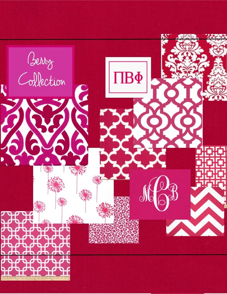 36 Long DEEP PINK Print Dorm Room Bed SkirtsAll Sizes Etsy