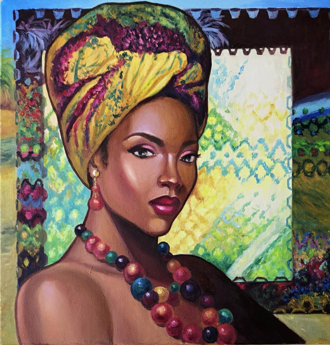 African American Art Canvas.african Woman Wall Art.african Etsy