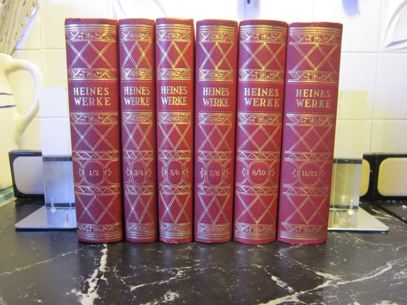 Heinrich Heines 12 Volume Set In 6 Books Published In Germany And Written In German - 