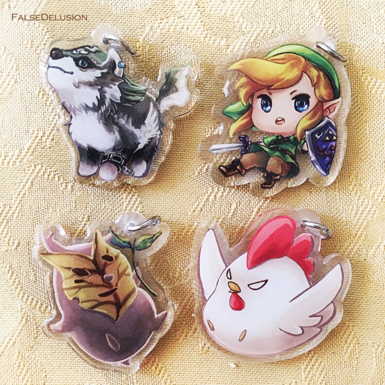 Keychain acrylic charms zelda breath of the wild botw link Etsy