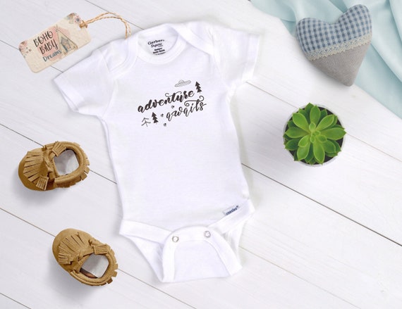Adventure Awaits Baby Onesie®, Boho Baby Bodysuit, Unisex Baby Clothes, Photo Prop Onesie, Baby Shower Gift, Pregnancy Announcement, Newborn Il_570xn