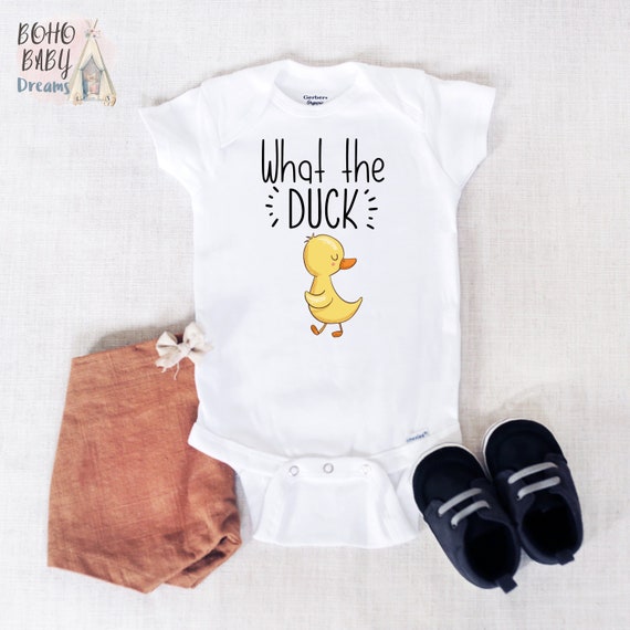 Funny Baby Onesie®, what the duck is it gender reveal gift, Funny Baby Outfit, Cute Boy Baby Clothes, Unique Baby Shower or New Mom Gift! Il_570xn