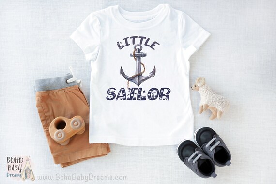 Little Sailor Baby Shirt Nautical Baby Boy Clothes Infant T Shirt Little Sailor Baby Shirt Nautical Baby Boy Clothes Infant T Shirt