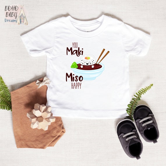 Miso Happy Baby Clothes, Funny Baby Bodysuit, Miso Baby Shirt, Baby Shower Gift, Miso Cute Baby Clothes, Sushi Baby Outfit, Asian Food Baby! Il_570xn