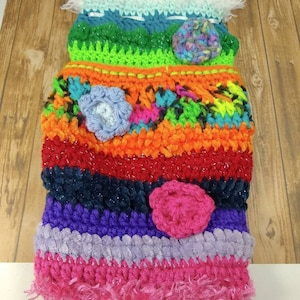Alzheimers Fiddle Muff, Rainbow Fiddle Muff, Crochet Muff, Anxiety Muff, Autism Fidget, Hospice Muff, Crochet Twiddle Muff, Handmade Crochet