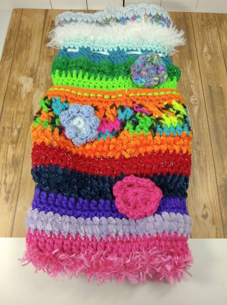 Crochet Fiddle Muff: Alzheimer's Sensory Activity, Autism Fidget