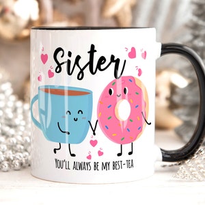 GEPERSONALISEERDE zuster Bestie mok cadeau, zuster verjaardag dag cadeau voor haar, mok cadeau voor haar, zuster cadeau verjaardag cadeau mok, cadeau voor zus