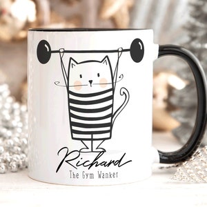 GYM WANKER lustige personalisierte Namensbecher, personalisierte Becher, Gym Liebhaber Geschenk, Kaffee Geschenk für ihn Valentines Geschenk ihn, Papa Mann Geburtstagsgeschenk