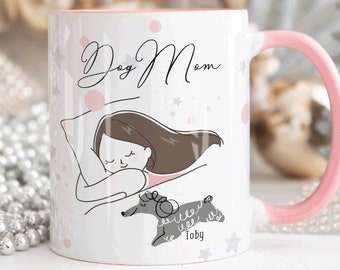 DOG MUM Personalised Name Dog Mug, Personalised Mug, Dog Lover Gift For Her, Dog Gift For Her, Sister Mum Daughter Birthday Gift