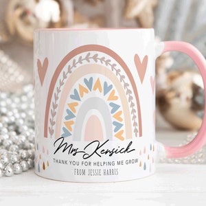 Personalised Teacher Thank You Gift, Teacher Mug With Name, Teacher Appreciation Gift, End of term Gift, Class Gift, NURSERY TEACHER GIFT