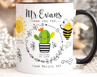 Personalised Male Teacher Thank You Gift, Teacher Mug With Name, Teacher Appreciation Gift, End of term Gift, NURSERY TEACHER GIFT