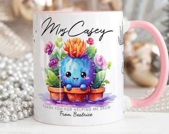 Personalised Teacher Thank You Gift, Teacher Mug With Name, Teacher Appreciation Gift, End of Term Gift, Class Gift, NURSERY TEACHER GIFT