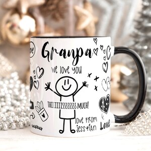 Personalised &quot;I LOVE YOU&quot; Mug GRANDAD Christmas Gift, Birthday Giftift for Grampy Grandad, Christmas Gift for Grandad, Gift from Grandkids