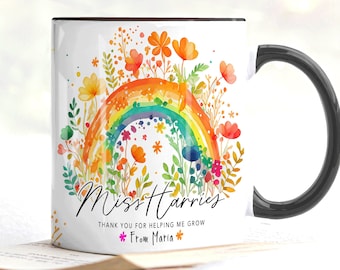 Personalised Teacher Thank You Gift, Teacher Mug With Name, Teacher Appreciation Gift, End of term Gift, Class Gift, NURSERY TEACHER GIFT