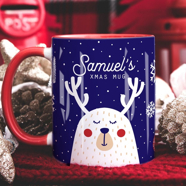 Mug de Noël personnalisé, cadeau secret père Noël pour lui ou elle, mug cadeau, mug nom de Noël, mug chocolat chaud cadeau de Noël pour mari femme petit ami