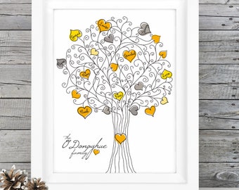 Personalised Family Tree Print Gift, Family Gift, Family Christmas Gift, Family Anniversary Gift, Family Wedding Gift, Mum Christmas Gift