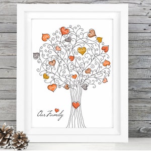 Personalised Family Tree Print Gift, Family Gift, Family Christmas Gift, Family Anniversary Gift, Family Wedding Gift, Mum Christmas Gift