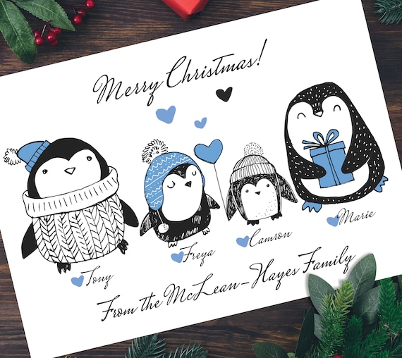 Pack of Personalised Christmas Cards Custom Christmas Cards Etsy UK