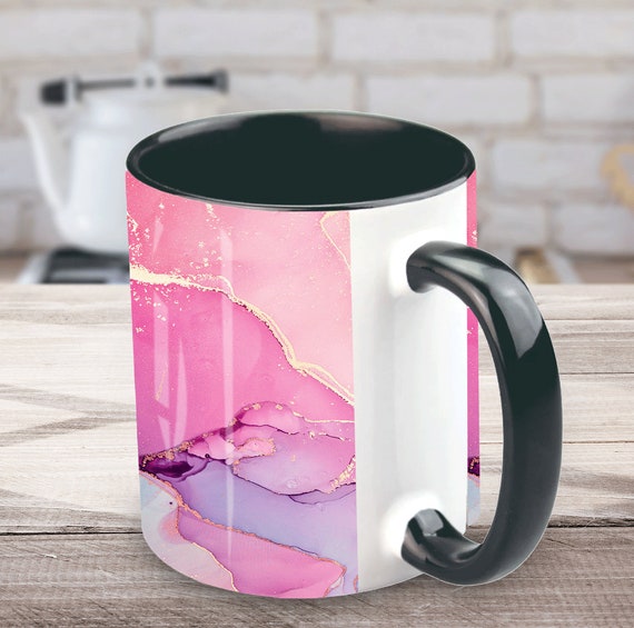 Taza De Cerámica Personalizada Con Diseño De Mármol Y Nombre - Regalo Ideal Para Cumpleaños, Apta Para Lavavajillas Y Microondas