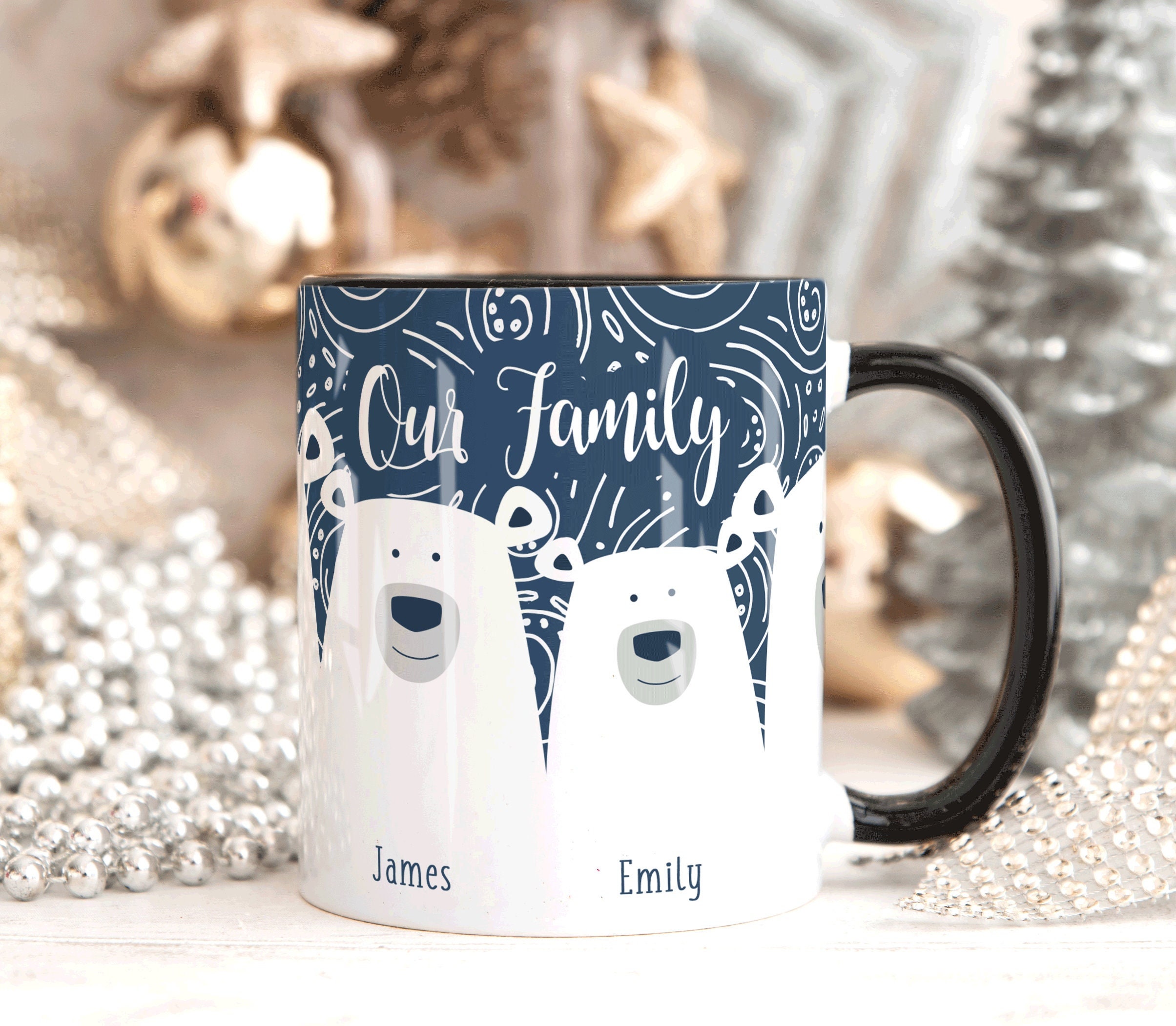 Bear Family Mug ǀ ǀ Mama Bear Mug _ Papa Bear _ Mother And Daughter Mug _  Babyshower Gift _ Housewarming, Ceramic Novelty Coffee Mug, Tea Cup, Gift  Prese 