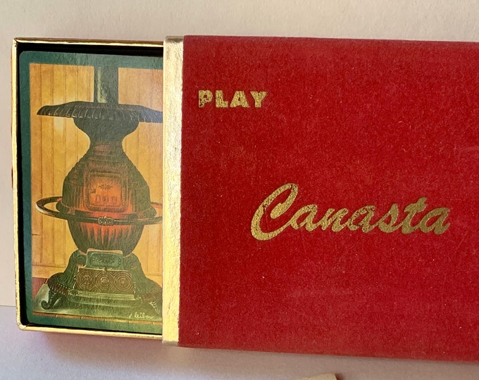 Canasta Playing Cards, Vintage Game, Wood Stove - Etsy