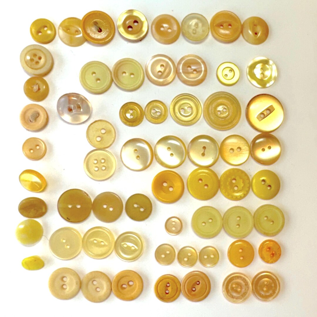 Yellow Button Set Vintage Yellow Buttons, 60+ Mixed Lot (1950s-80s) - Etsy