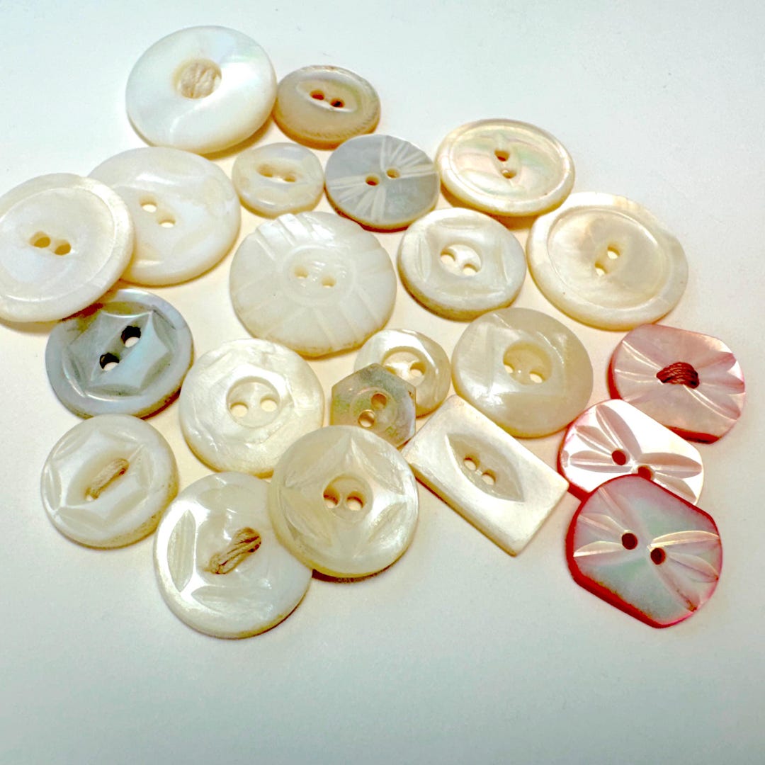 Vintage Carved Shell Buttons, Mixed 20+ Lot - Etsy