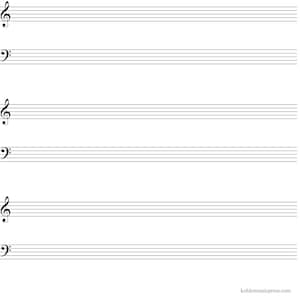 Grand Staff Paper ~ Printable
