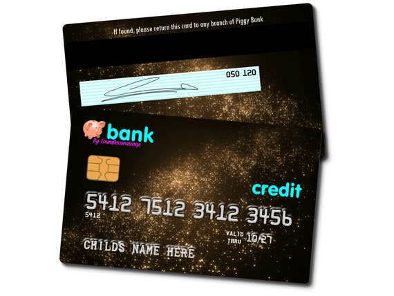Personalised Novelty Childrens Kids (PVC Plastic) Bank / Credit Card - 6 Designs