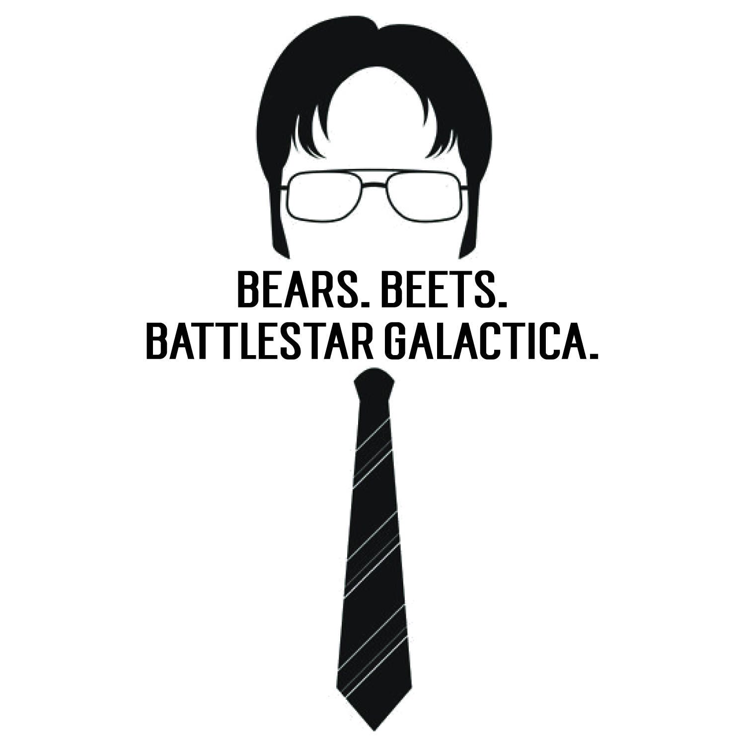 Vinyl Decal Quote Dwight Schrute Bears Beets Battlestar Etsy