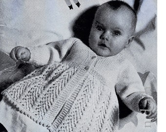 Carnet de 9 modèles à tricoter de vestes pour bébés vintage, modèles PDF des années 50, cardigans, vestes de matinée, naissance à 18 mois