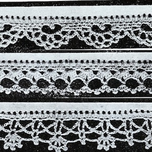1940s vintage crochet edgings, includes 90 PDF designs, rare and collectable crochet patterns