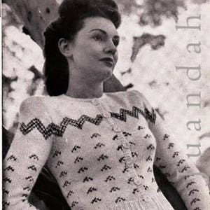 1940s women's knit patterns, wartime fashion, WW2, military, 8 patterns, retro cardigan, women's tops, jackets, bombshell, rockabilly