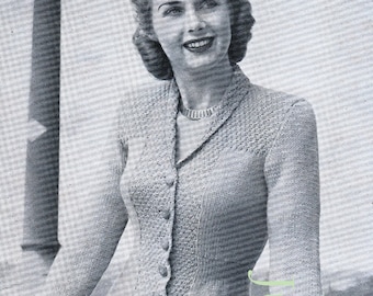 Multiple 1940s knitting patterns for women, 8 knitting patterns, wartime fashion, knitted hoodie