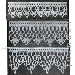 Entire book of 1940s vintage crochet edgings, includes 70 PDF designs, rare and collectable crochet patterns